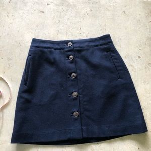 Button Down Skirt with Pockets